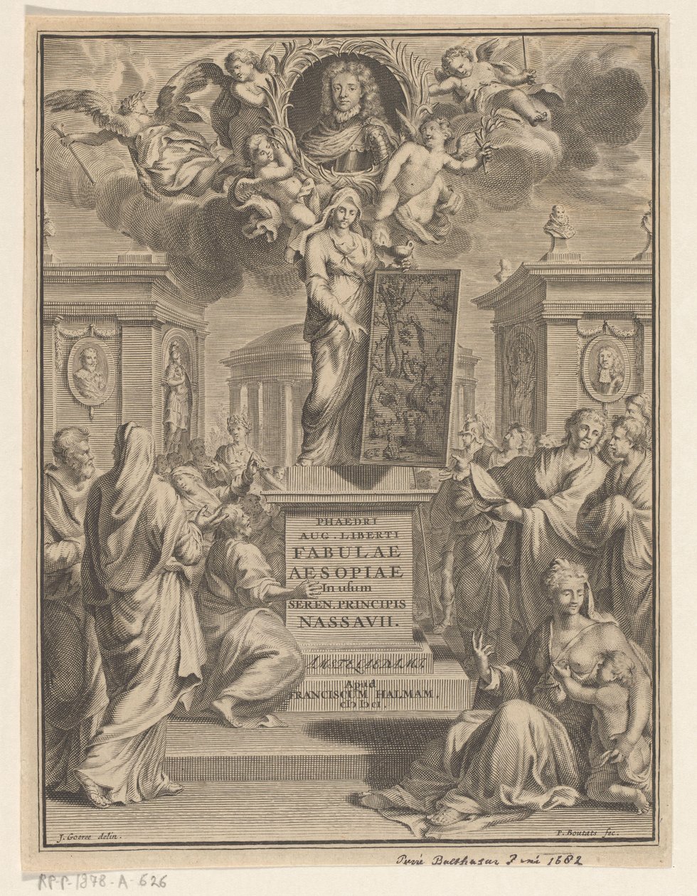 Æsops fabler Phaedrus Aug. befriet fra Æsops fabler (titel på objekt) af Pieter Balthasar Bouttats