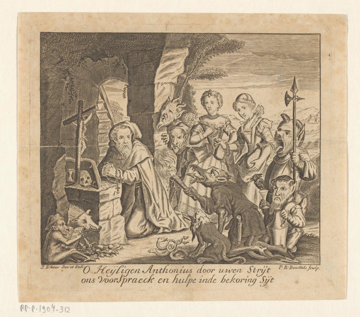 Sankt Anthonys fristelse af Pieter Balthasar Bouttats