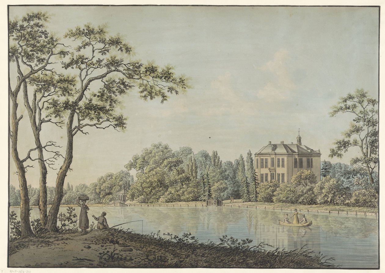 Udsigt over huset over Holland med tekuppel på Vecht i Nieuwersluis af Pieter Bartholomeusz. Barbiers