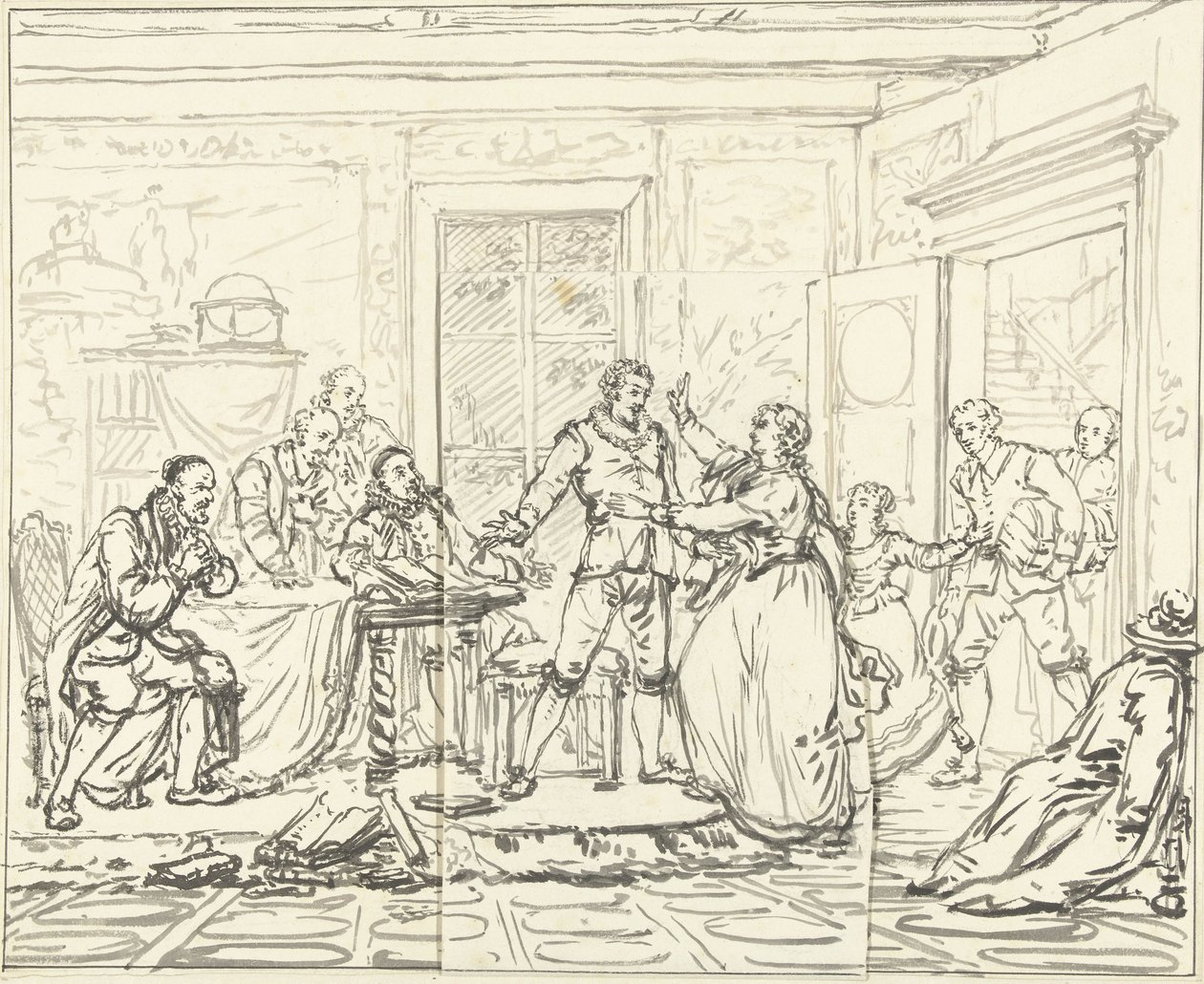 Scenescene fra Jacob Simonsz de Rijk af Pieter Bartholomeusz. Barbiers