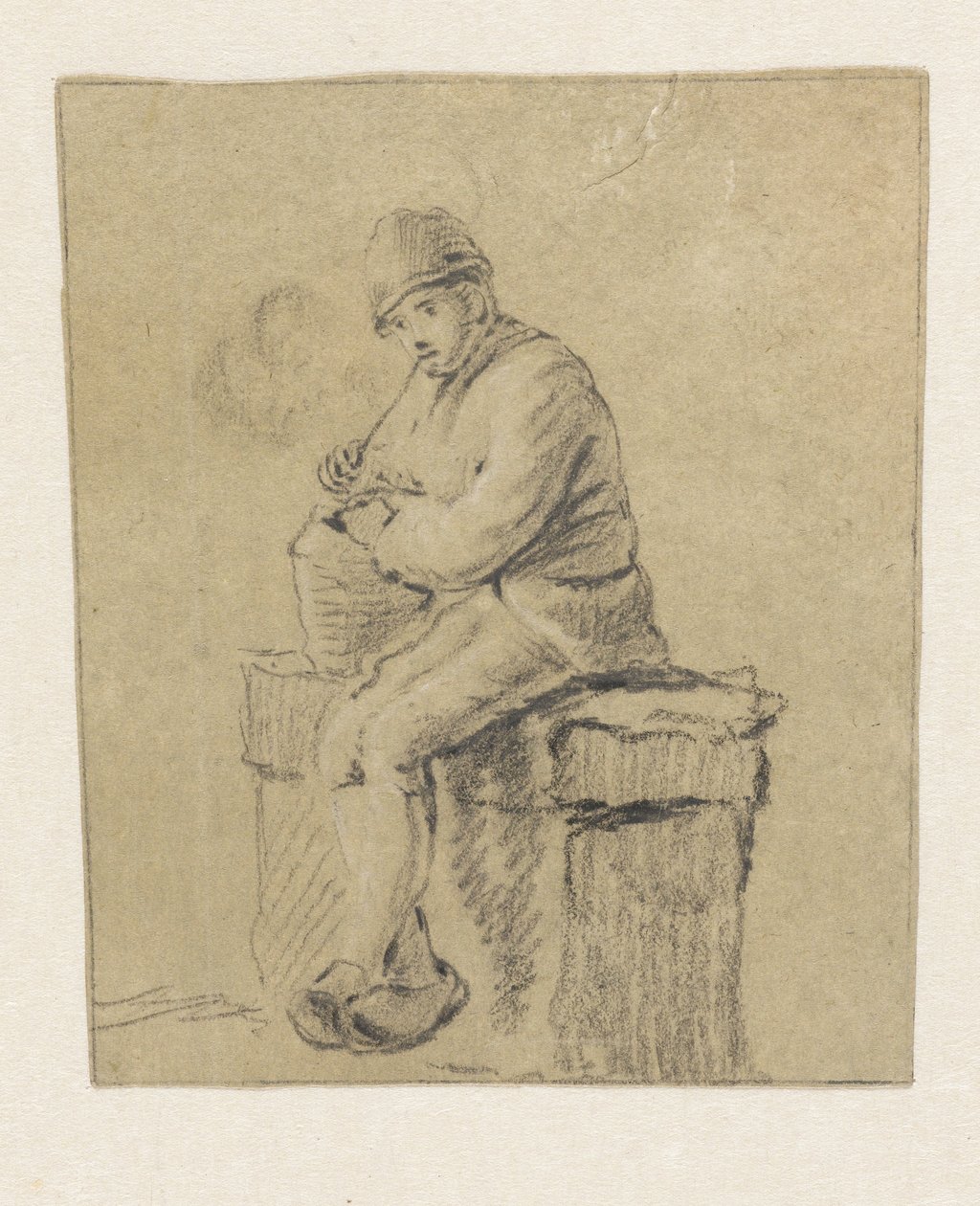 siddende bonde af Pieter Bartholomeusz. Barbiers