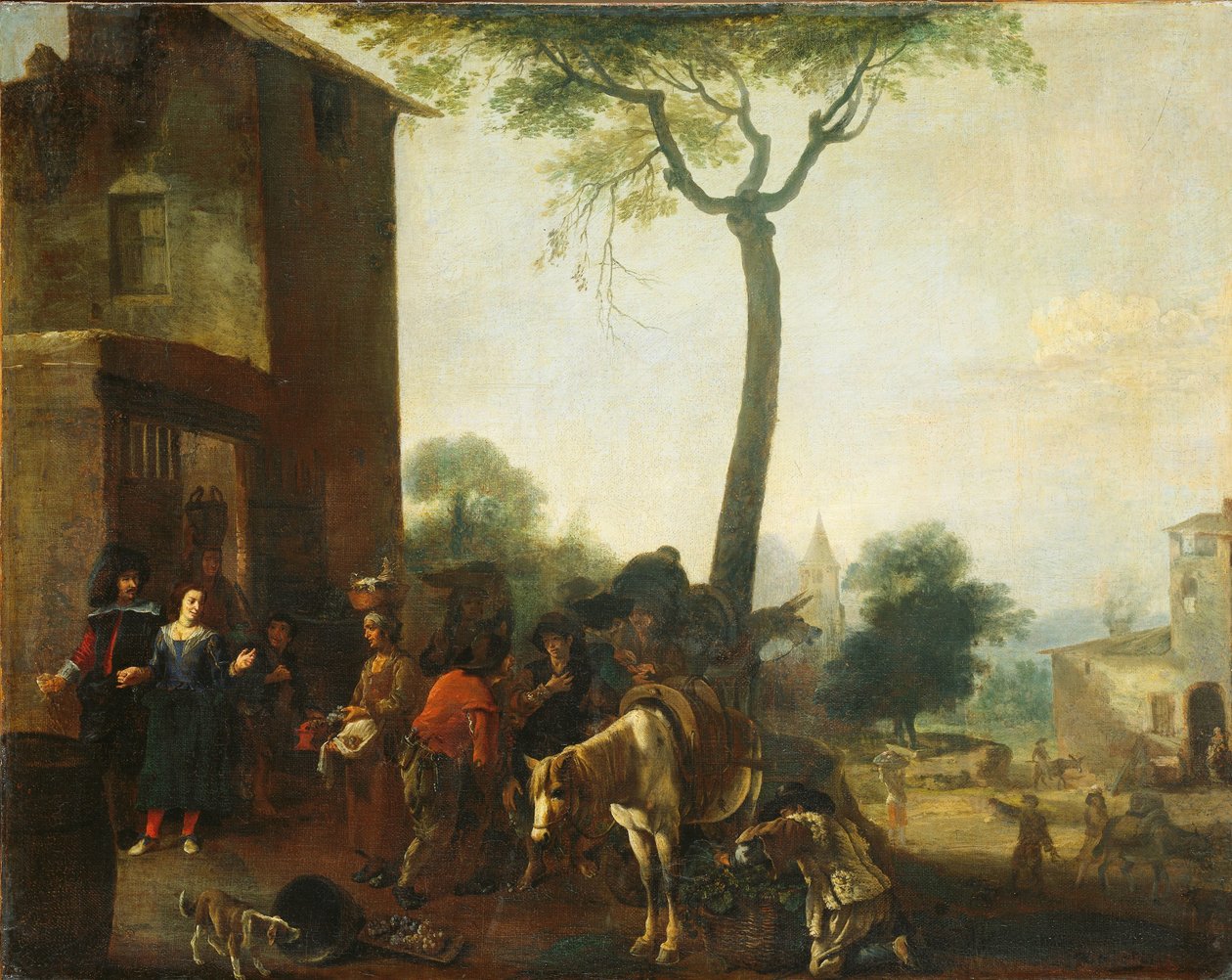 Høst af vinstokke af Pieter Bodding van Laer (manner of)