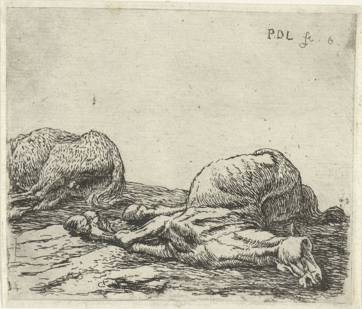 To døde heste Heste (serietitel) af Pieter Bodding van Laer