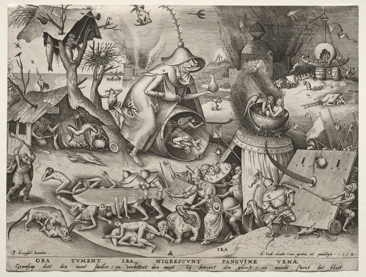 De syv dødssynder: vrede af Pieter Bruegel