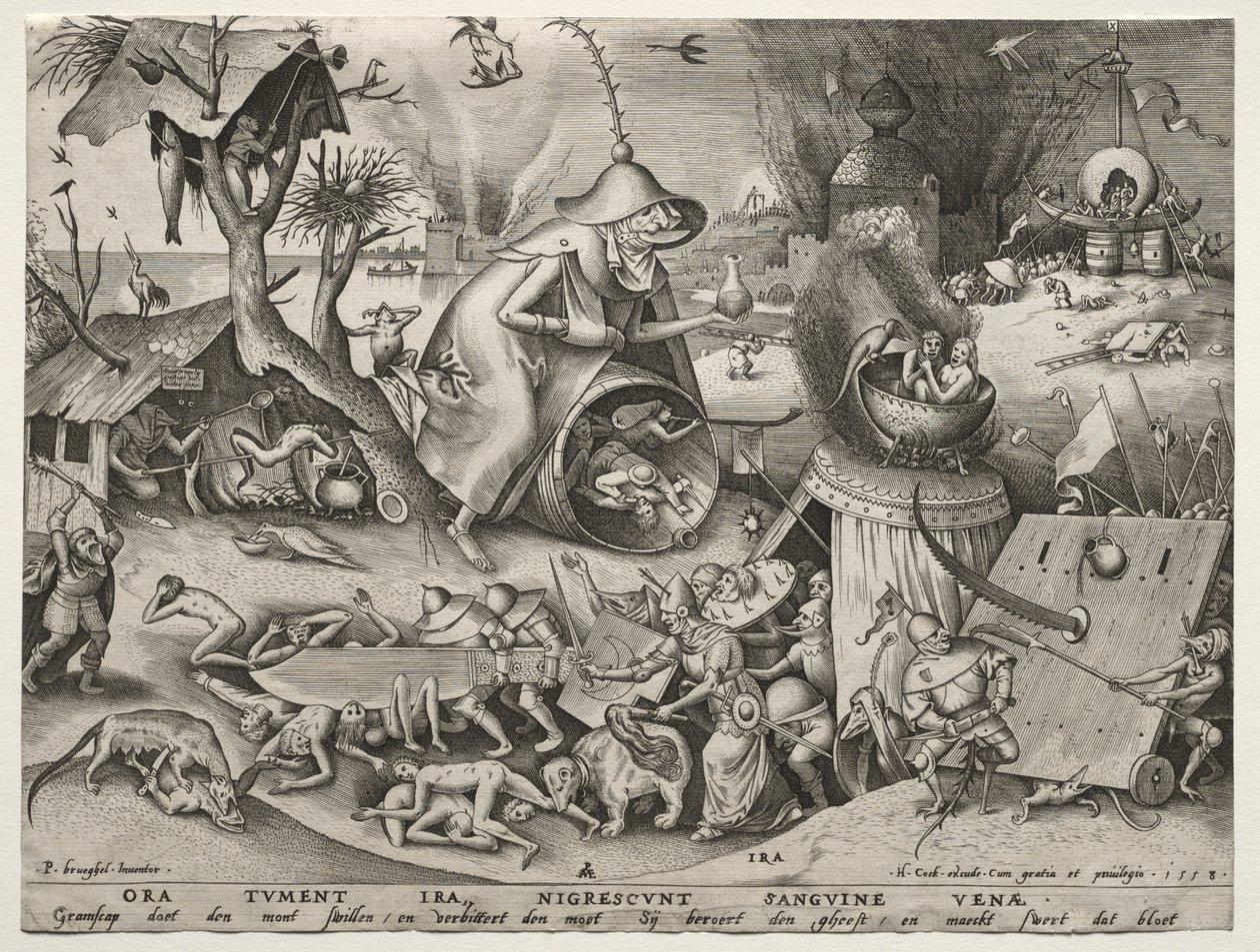 De syv dødssynder: vrede. af Pieter Bruegel the Elder