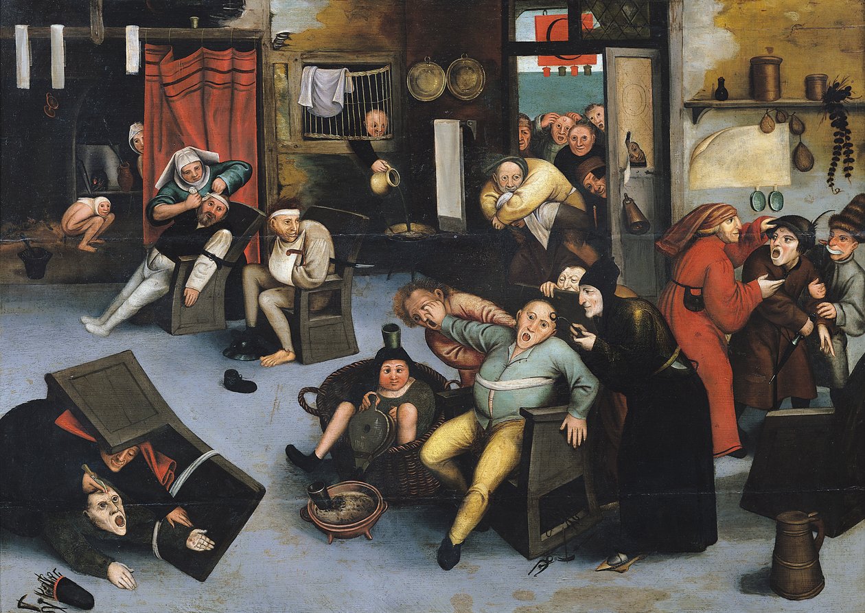 At skære galskabens sten ud eller en operation på hovedet af Pieter Bruegel the Elder