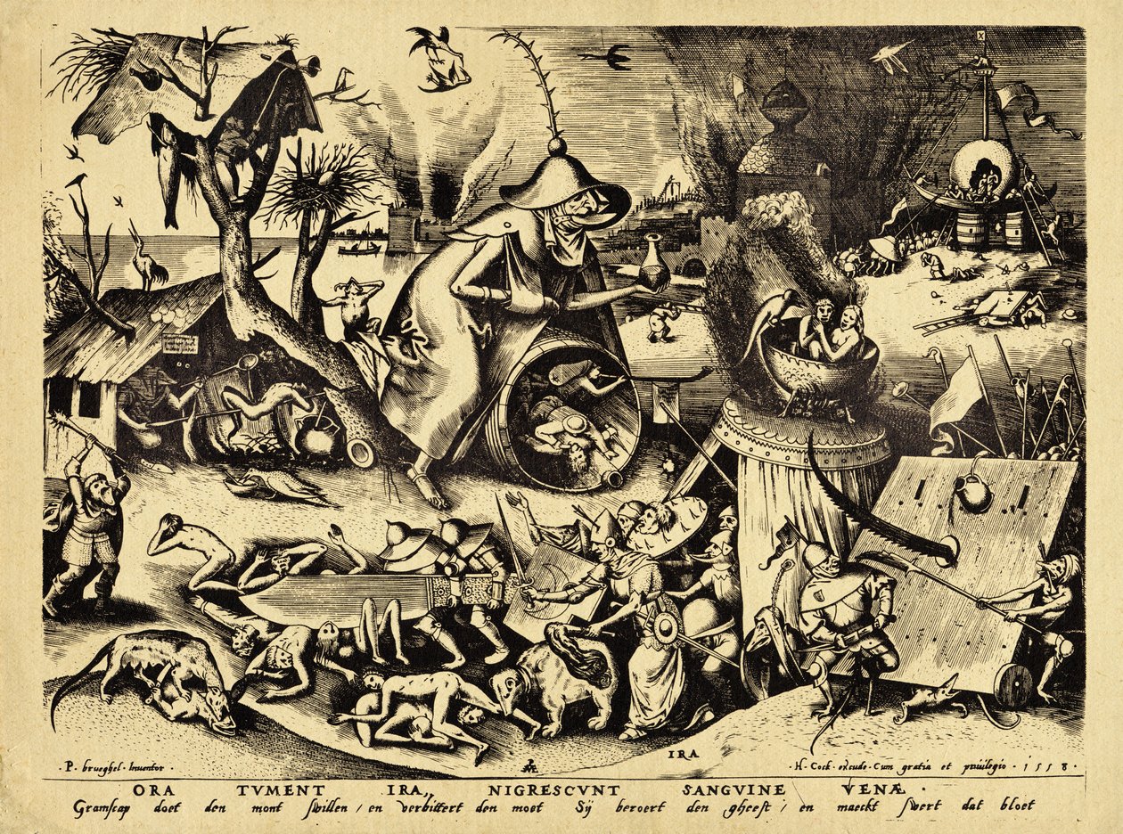 Ira, graveret af H. Cock, 1558 (træsnit) af Pieter Bruegel the Elder