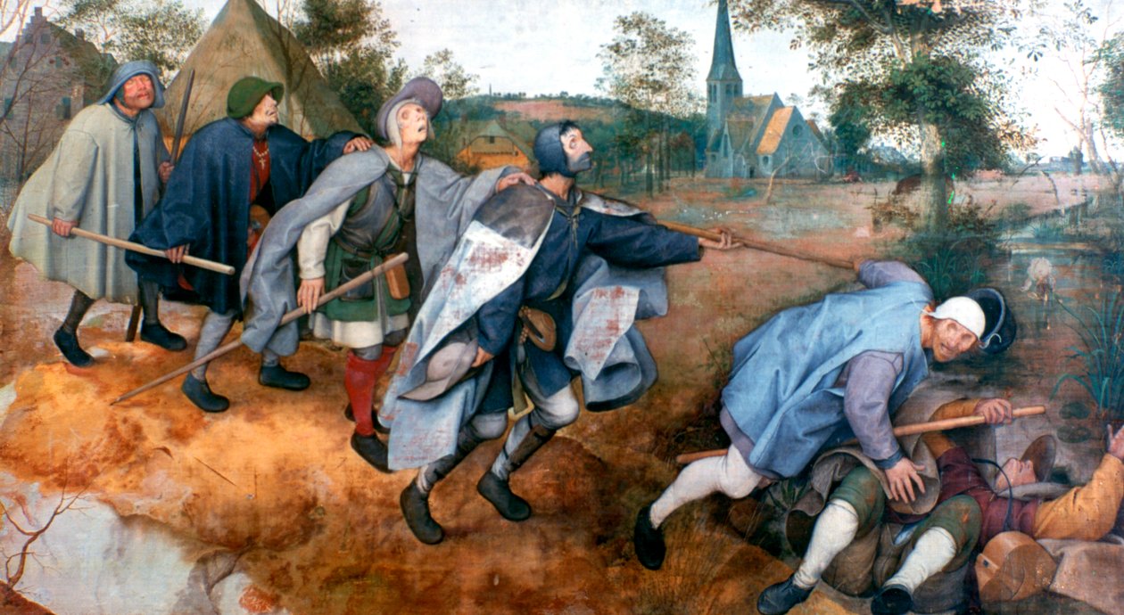 Lignelsen om de blinde, 1568 af Pieter Bruegel the Elder