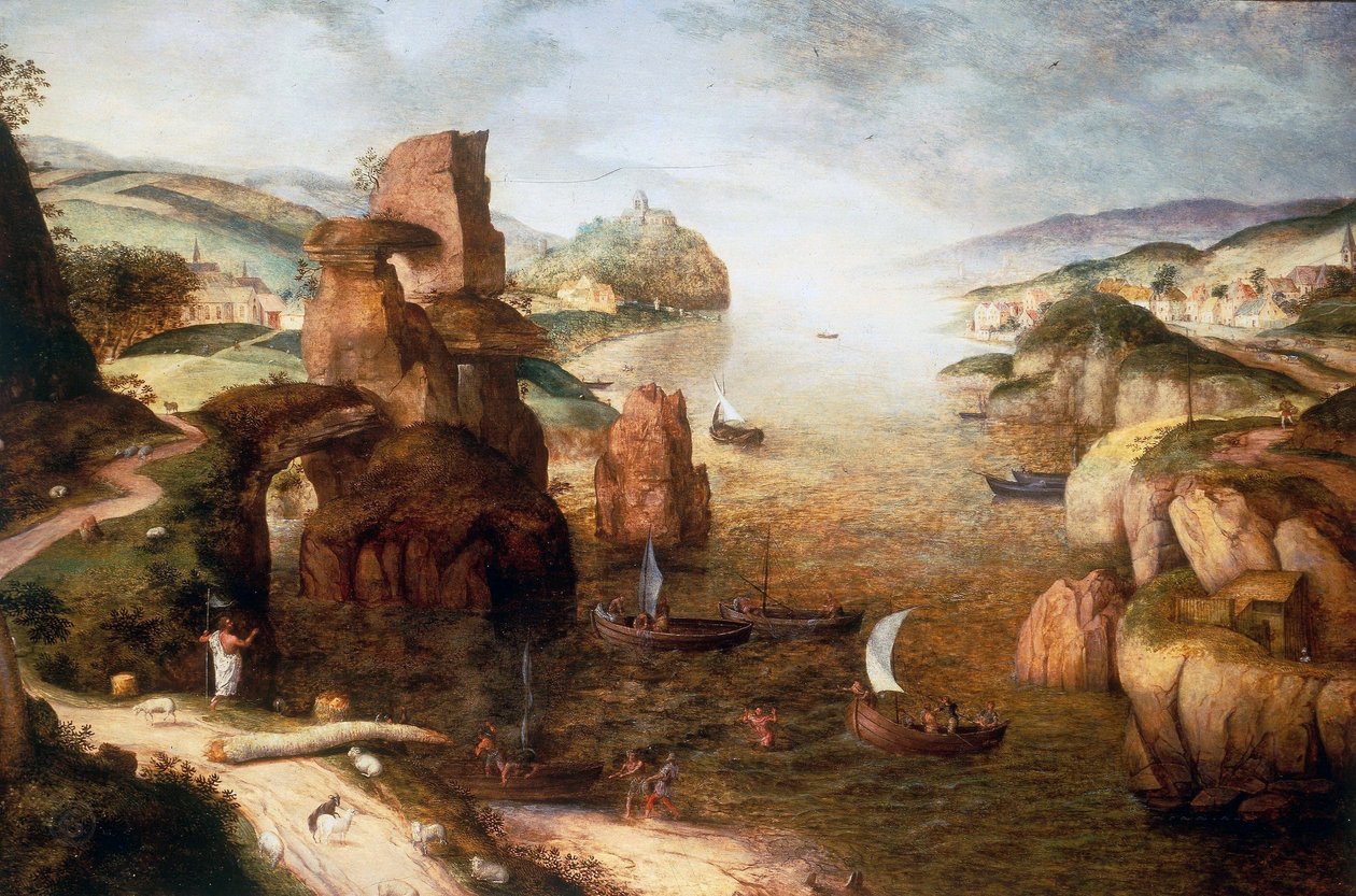 Kristus og apostlene ved Galilæas Sø af Pieter Brueghel the Elder
