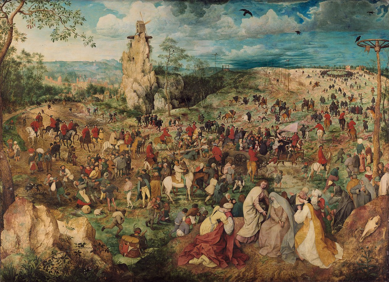 Tysk: Kreuztragung Christi Processionen til Golgata af Pieter Brueghel the Elder
