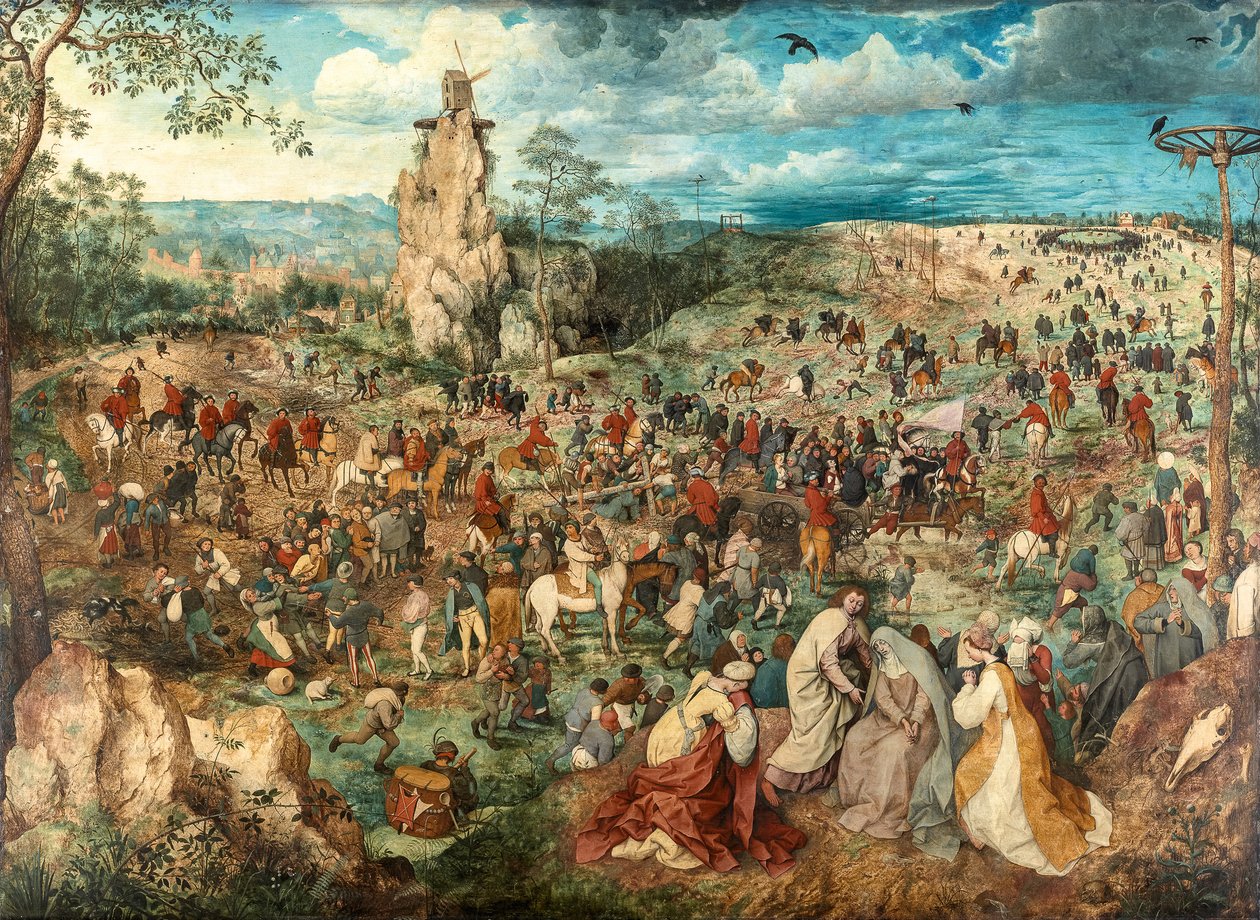 Tysk: Kreuztragung Christi Processionen til Golgata af Pieter Brueghel the Elder