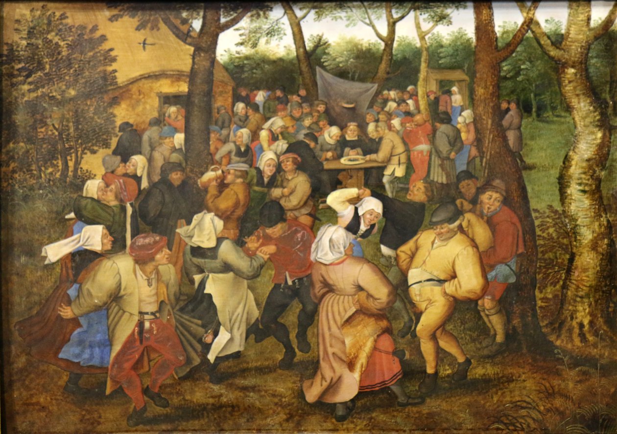 Bryllupsdans. af Pieter Brueghel the Younger