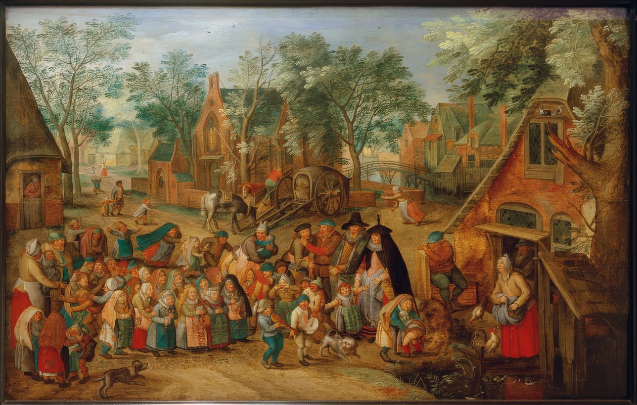 The Whitsun Bride Game af Pieter Brueghel the Younger