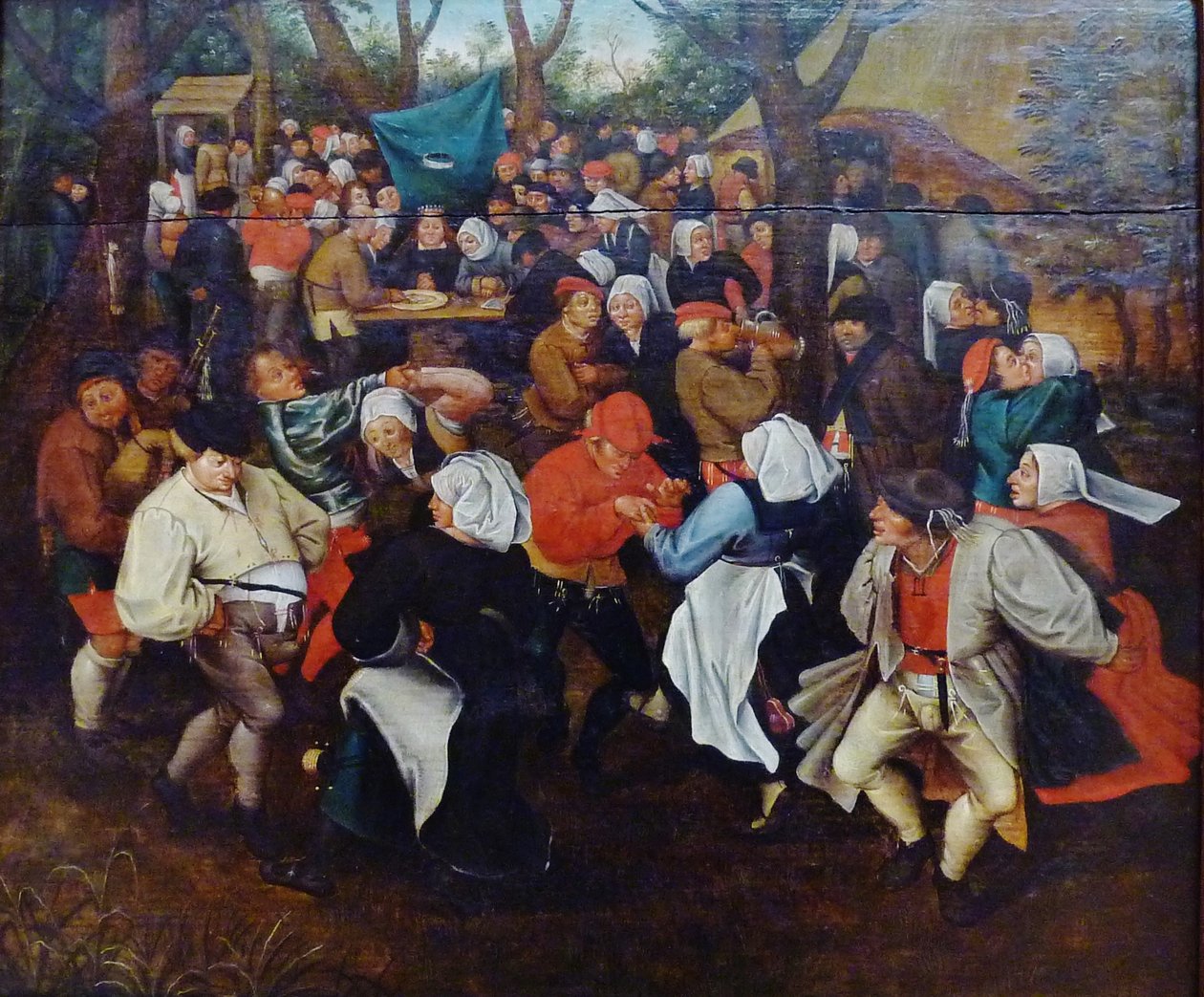 Fransk:  La Danse de noce Bryllupsdansen af Pieter Brueghel the Younger