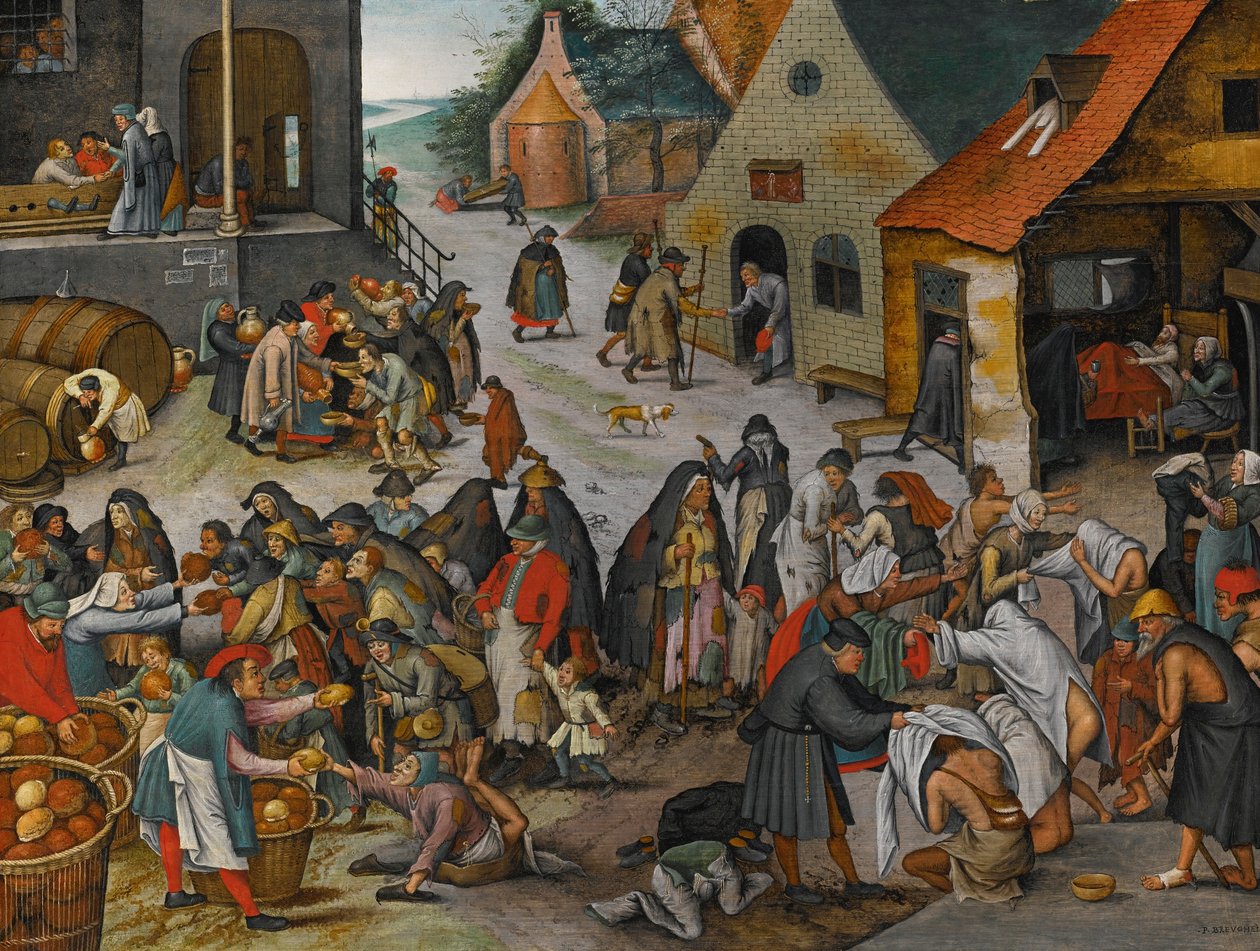 PIETER BRUEGHEL DEN YNGRE DE SYV BARMHJERTIGHEDSGERNINGER af Pieter Brueghel the Younger