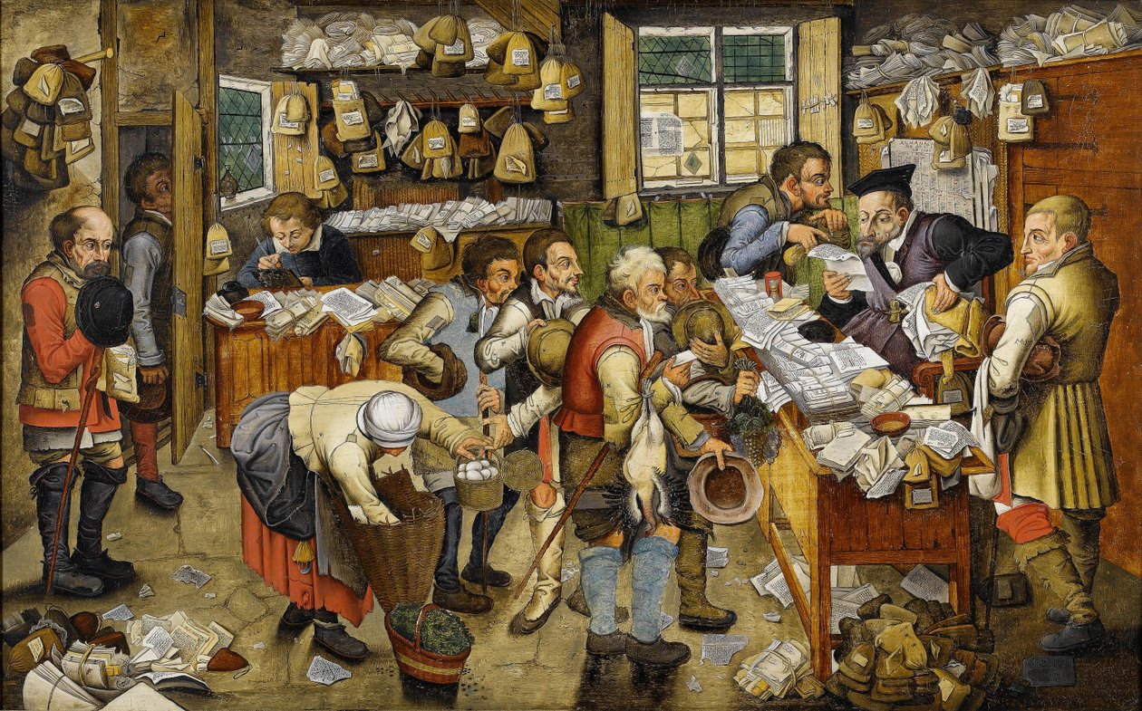 Udbetalingen af tiende kendt som landsbyadvokat, mellem 1617 og 1622 af Pieter Brueghel the Younger