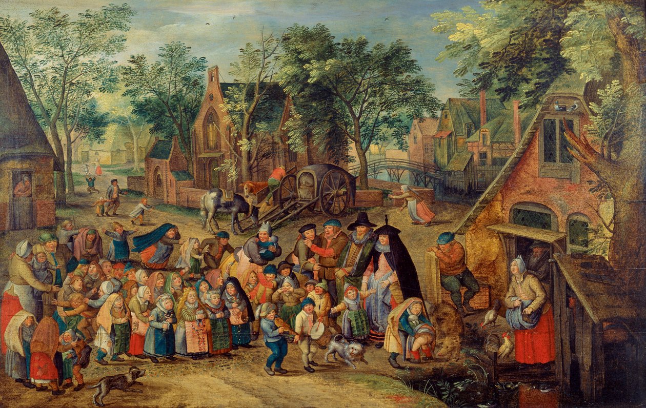 Pinsebrudespillet, ca. 1620 af Pieter Brueghel the Younger