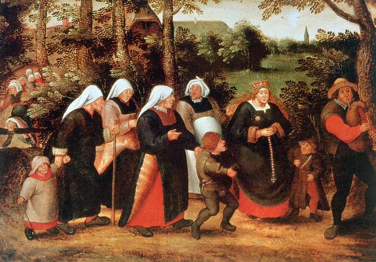 Brudens procession, c1584-1638 af Pieter Brueghel the Younger