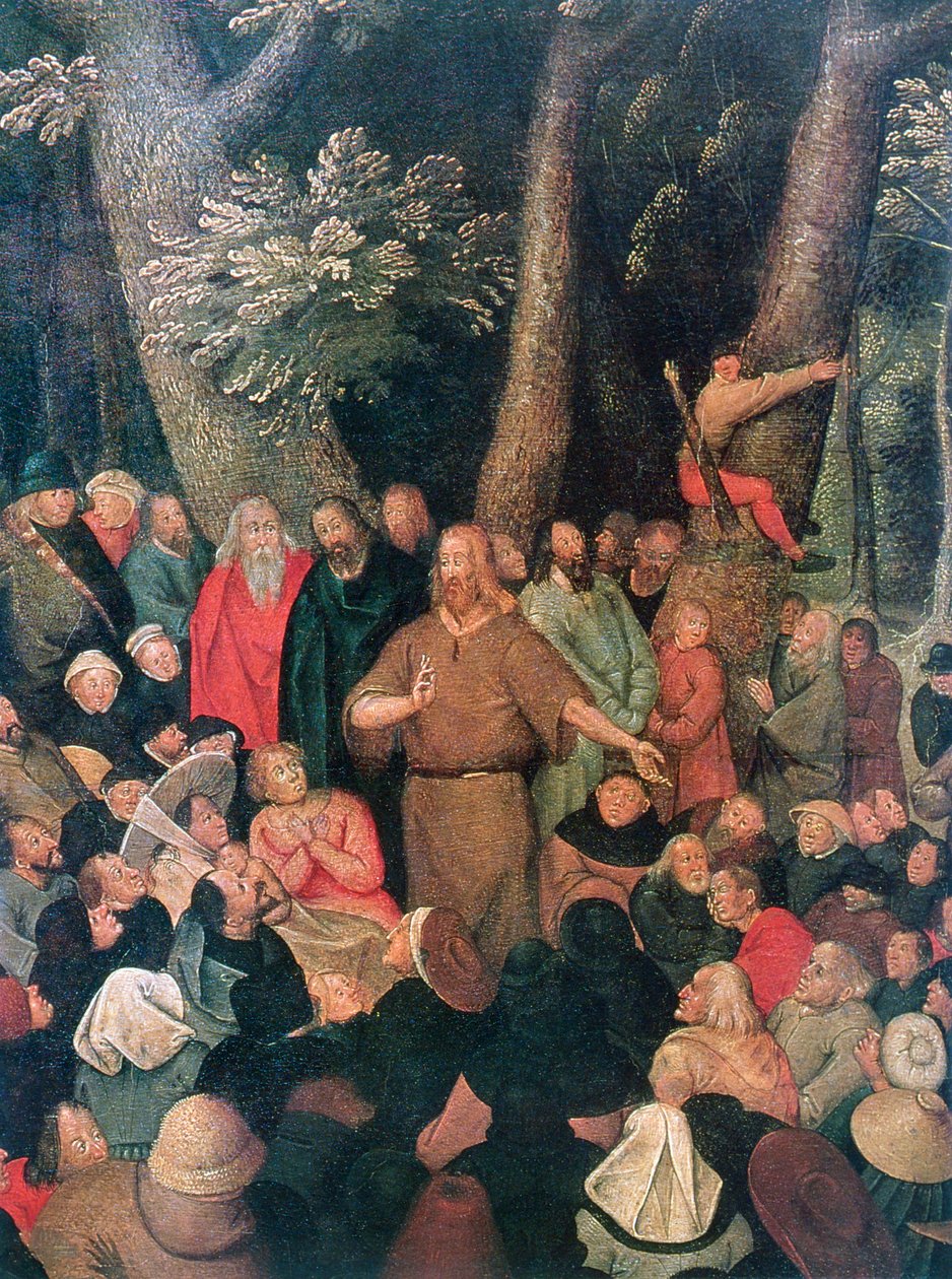 Detalje af Johannes Døberens prædiken, 1604 af Pieter Brueghel the Younger