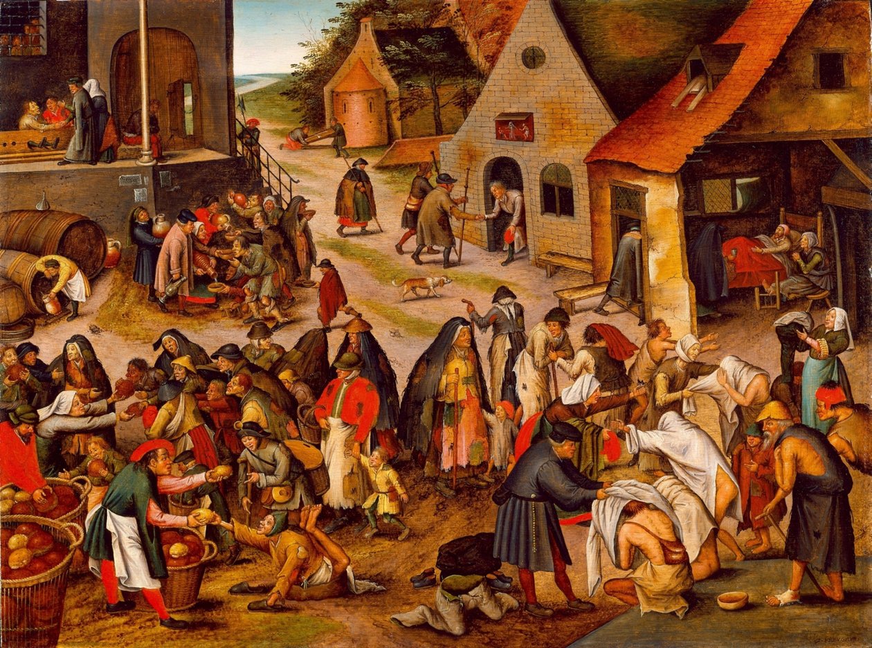 De syv barmhjertighedsværker, mellem 1616 og 1638 af Pieter Brueghel the Younger