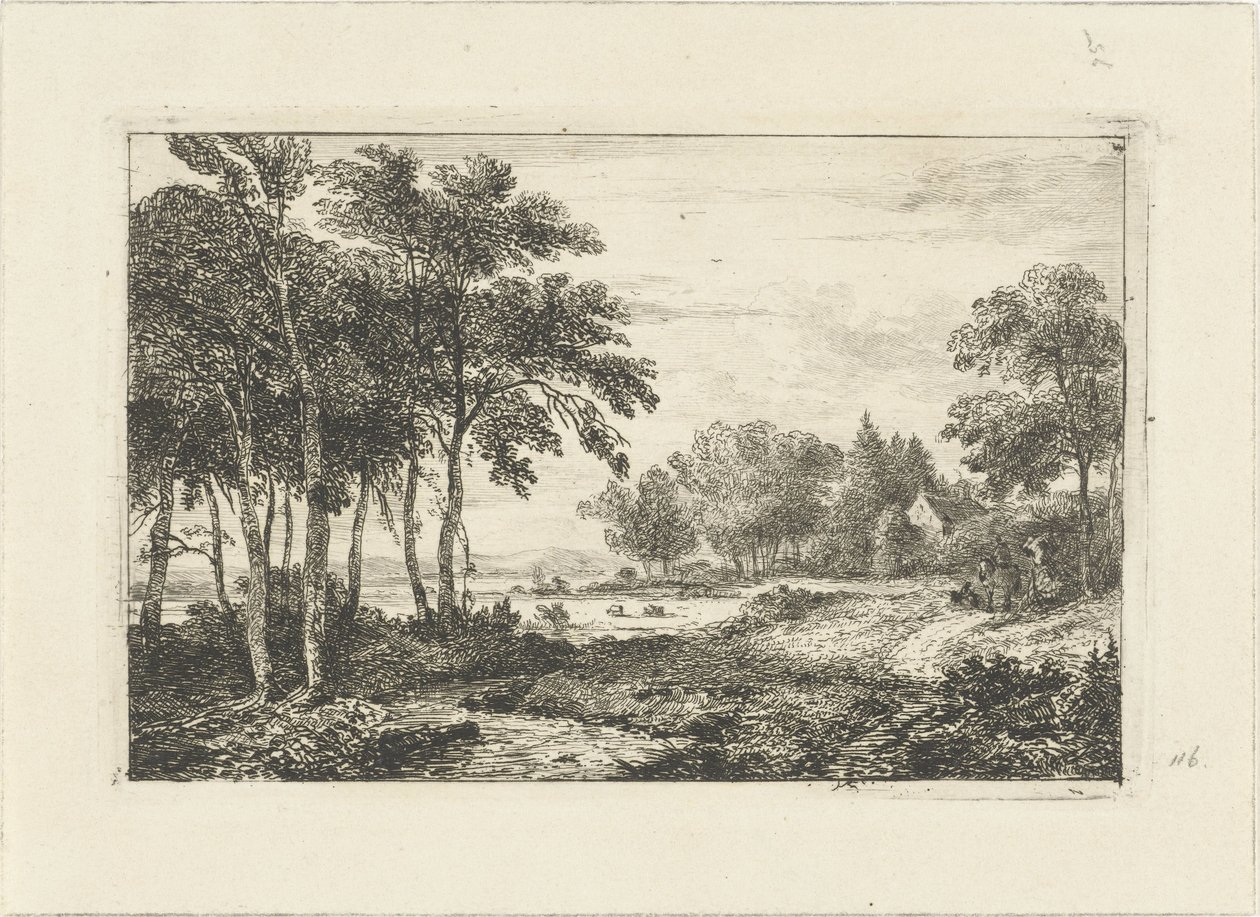 Landskab med rytter af Pieter Casper Christ