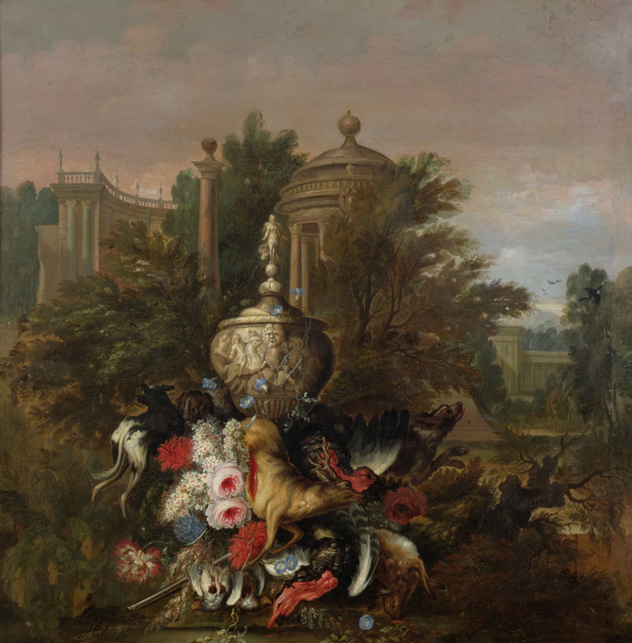 Dødt vildt og blomster af Pieter Casteels