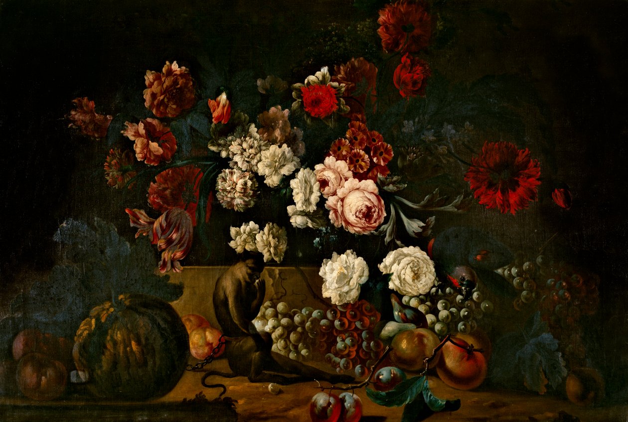 Stilleben (olie på lærred) af Pieter Casteels