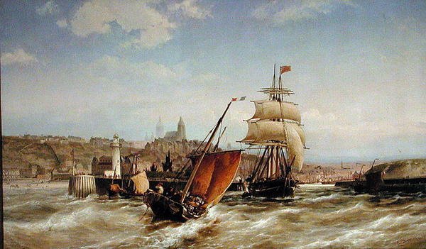 Boulogne Havn af Pieter Christiaan Cornelis Dommelshuizen