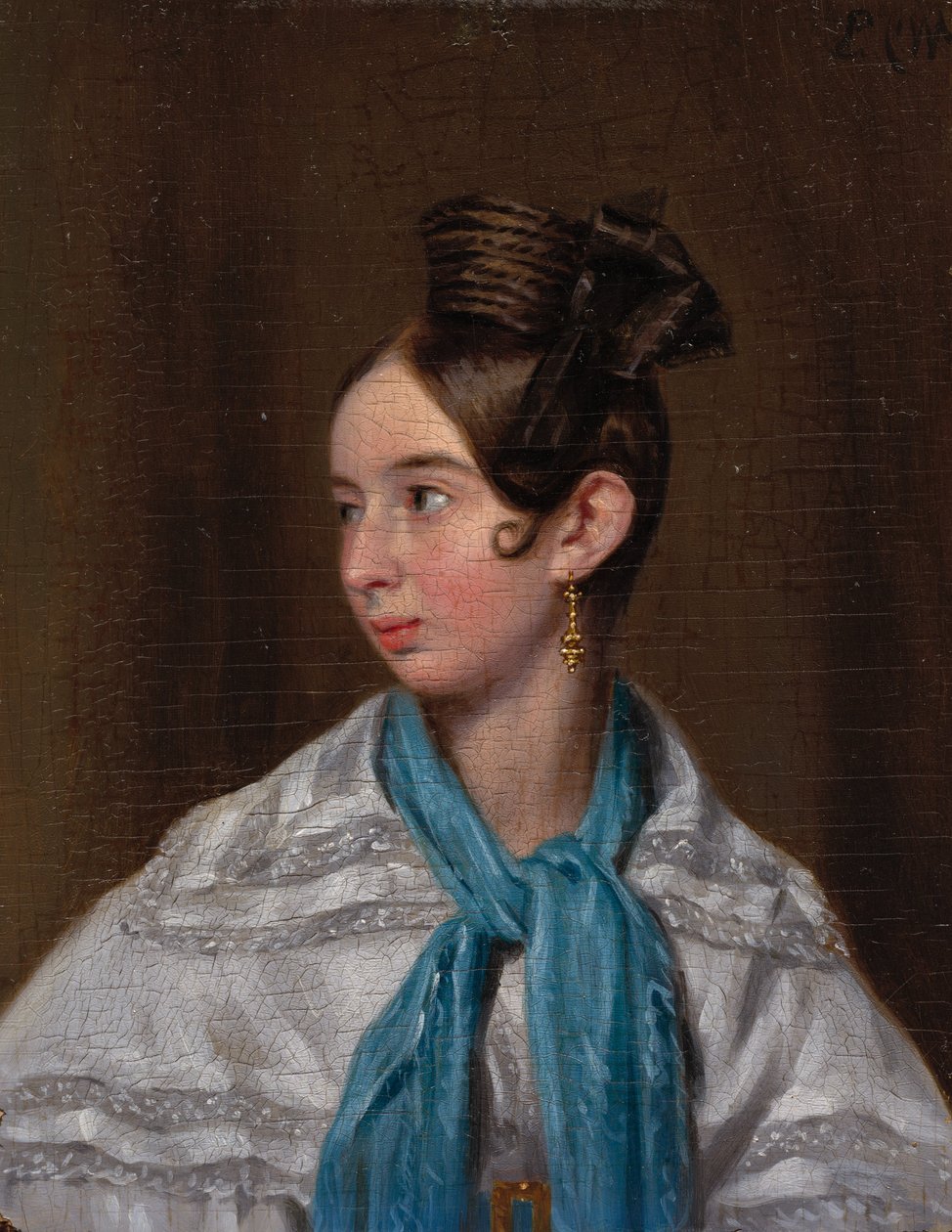 Elisa Pearson Playter, ca. 1837 (olie på træpanel) af Pieter Christoffel Wonder