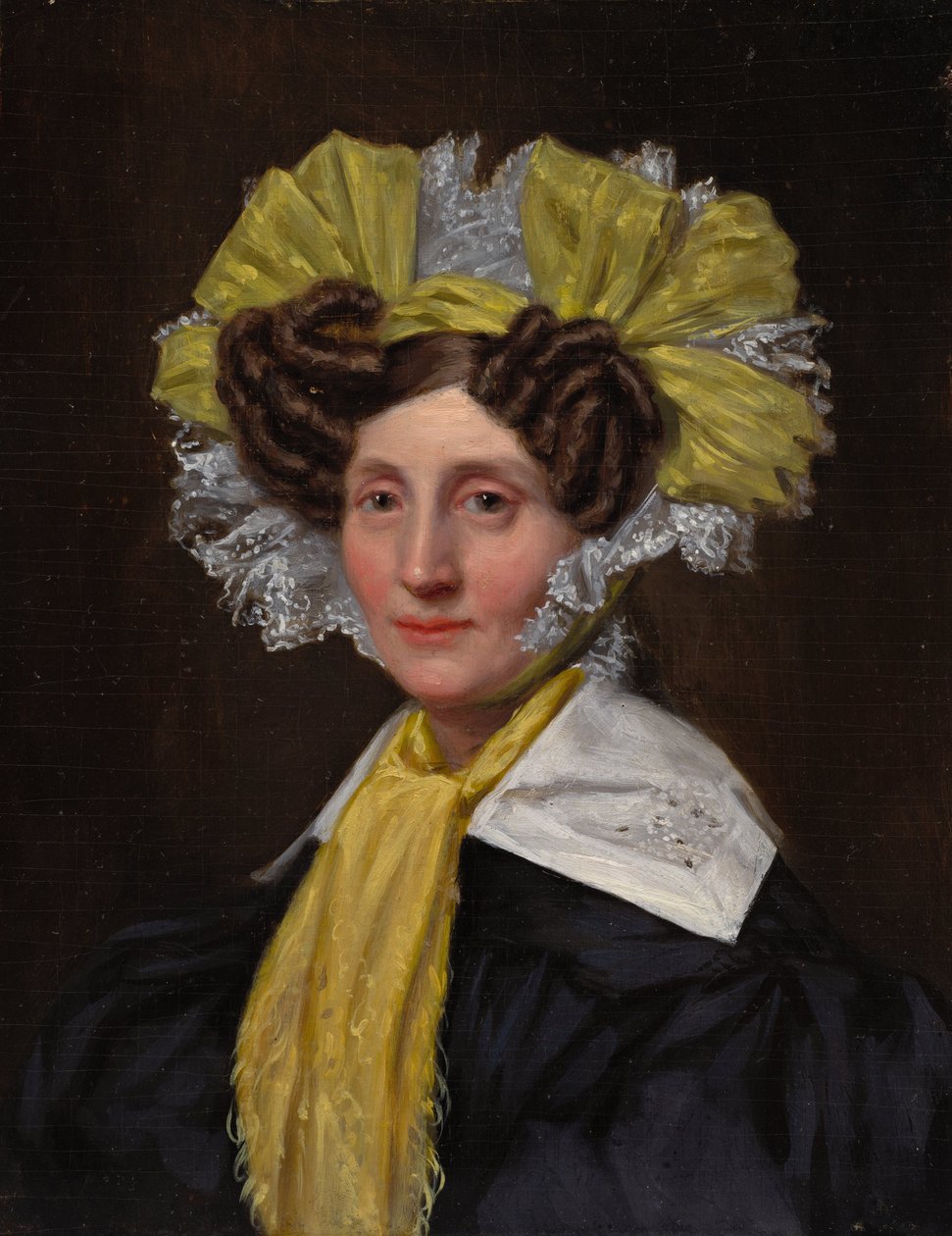 Mrs. Pearson (muligvis Sarah Thompson Pearson), ca. 1837 (olie på træpanel) af Pieter Christoffel Wonder