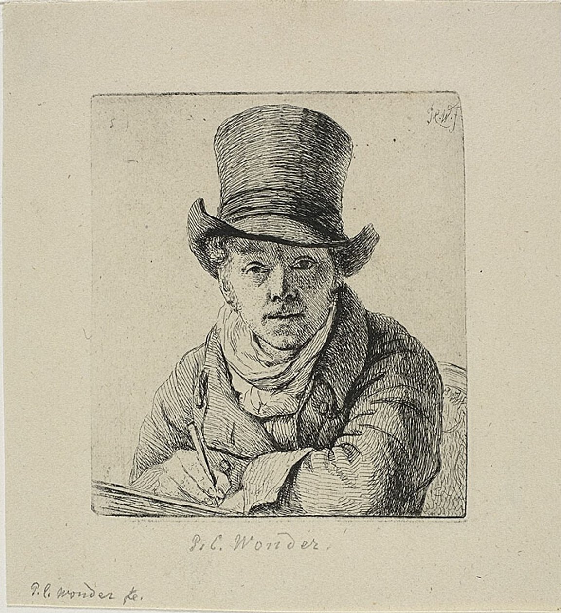 Selvportræt af Pieter Christoffel Wonder