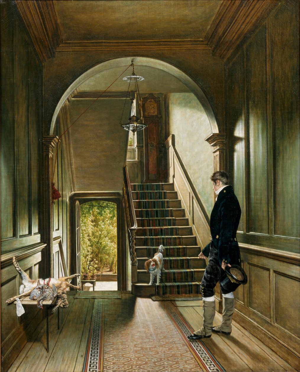 The Staircase of the London Residence of the Painter, 1828 af Pieter Christoffel Wonder
