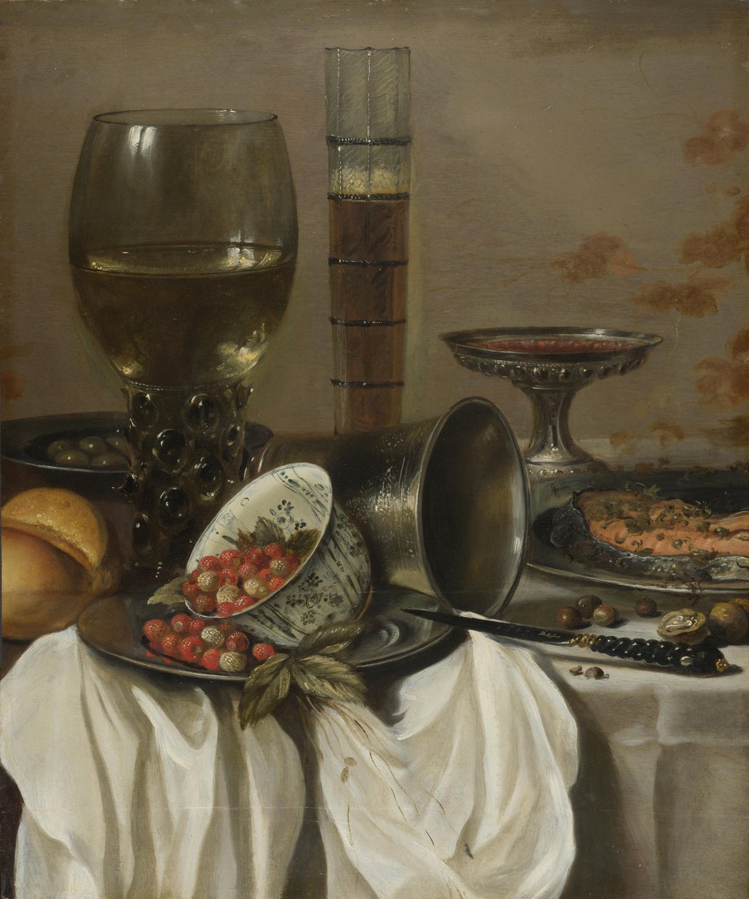 Stilleben med drikkekar, 1649 af Pieter Claesz