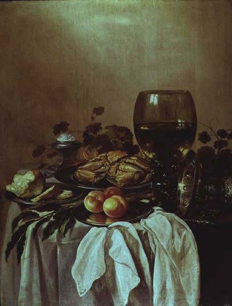Stilleben med en krabbe af Pieter Claesz