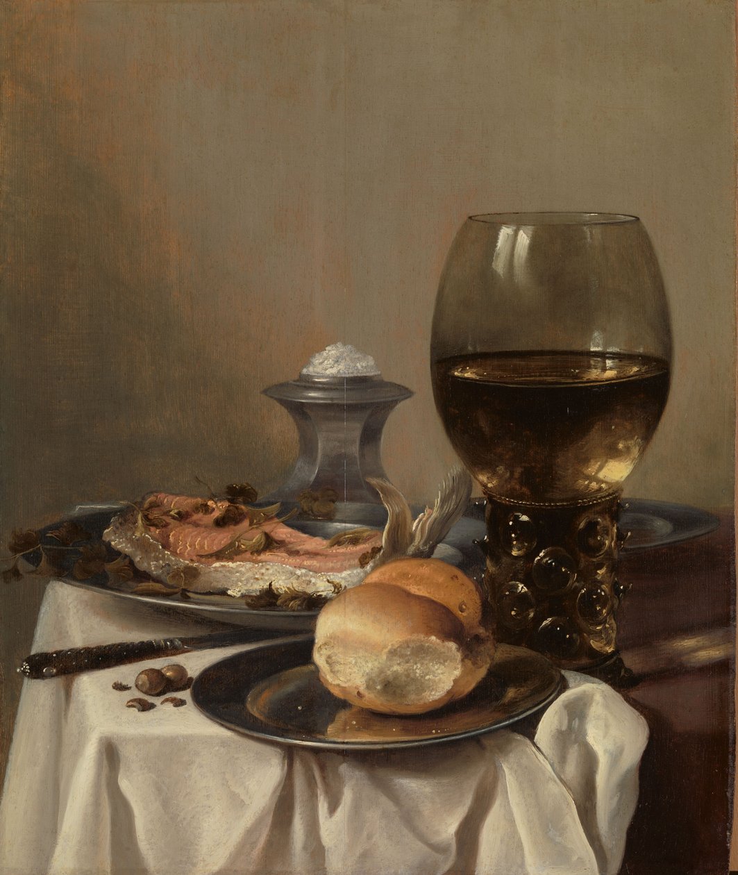 Stilleben med salt af Pieter Claesz