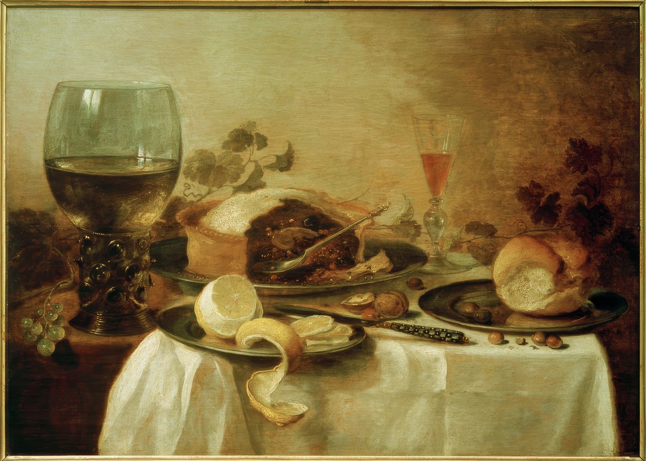 Stilleben med paté af Pieter Claesz