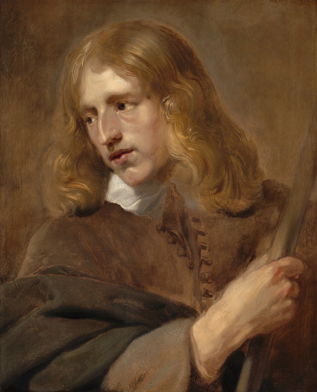 En ung mand, der holder en stav af Pieter Claesz Soutman