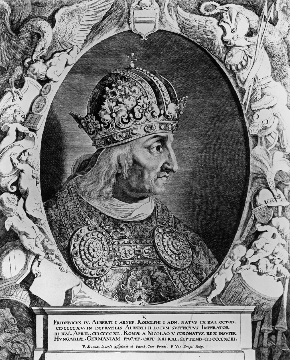 Portræt af Frederik IV (1415-1493), den hellige romerske kejser, indgraveret af Sompel, Pieter van (f.c.1600) af Pieter Claesz Soutman