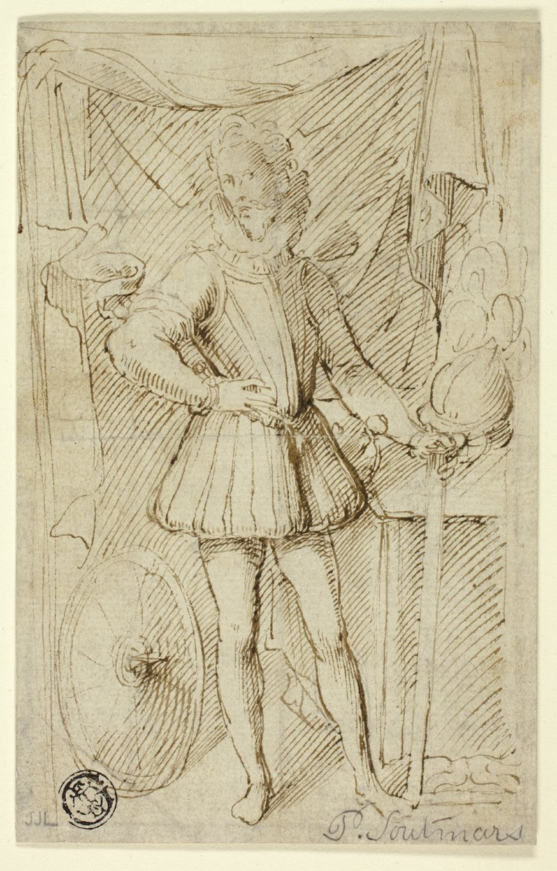 Portræt af en adelsmand i rustning af Pieter Claesz. Soutman