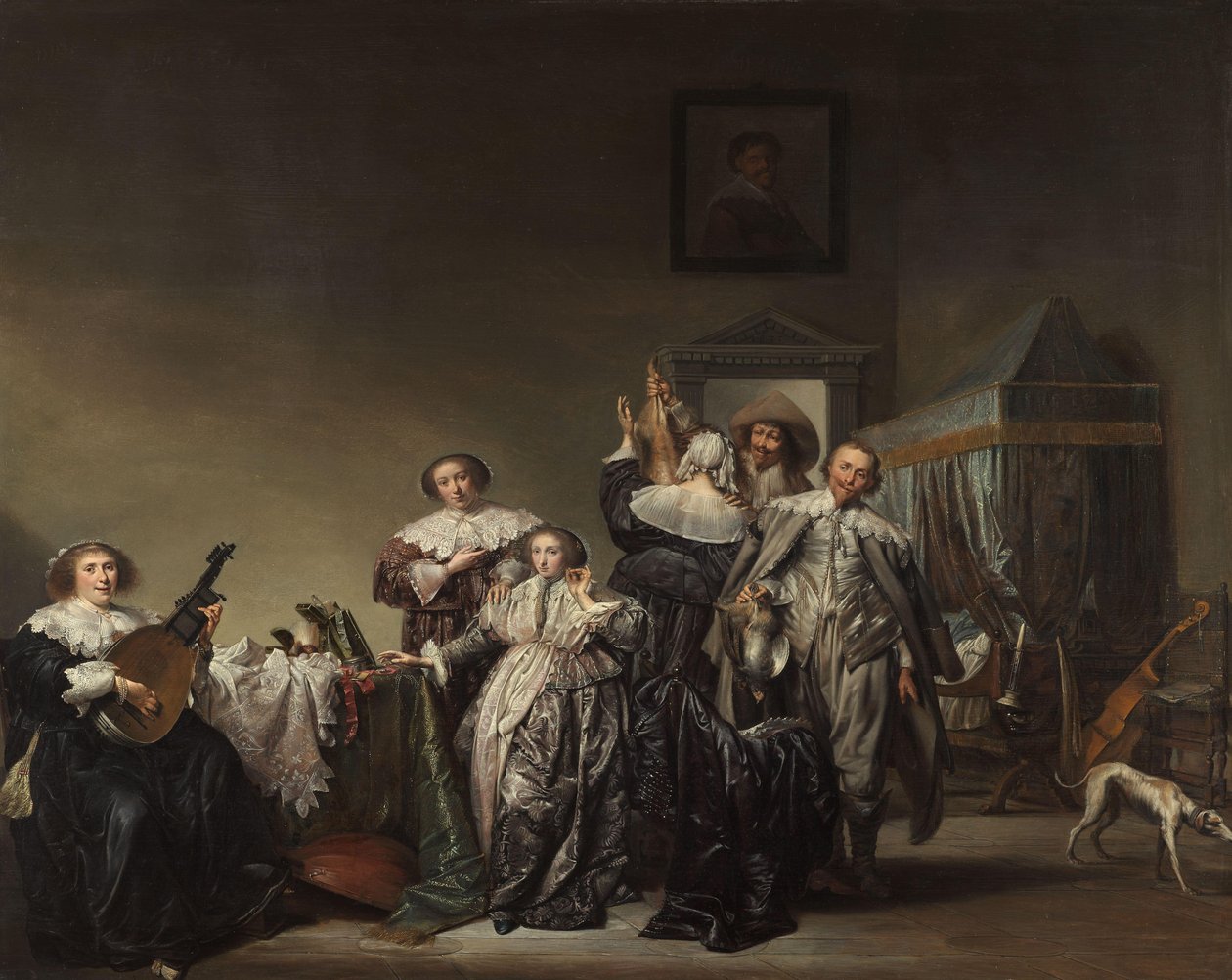 Galant Selskab Kavalerer og damer af Pieter Codde