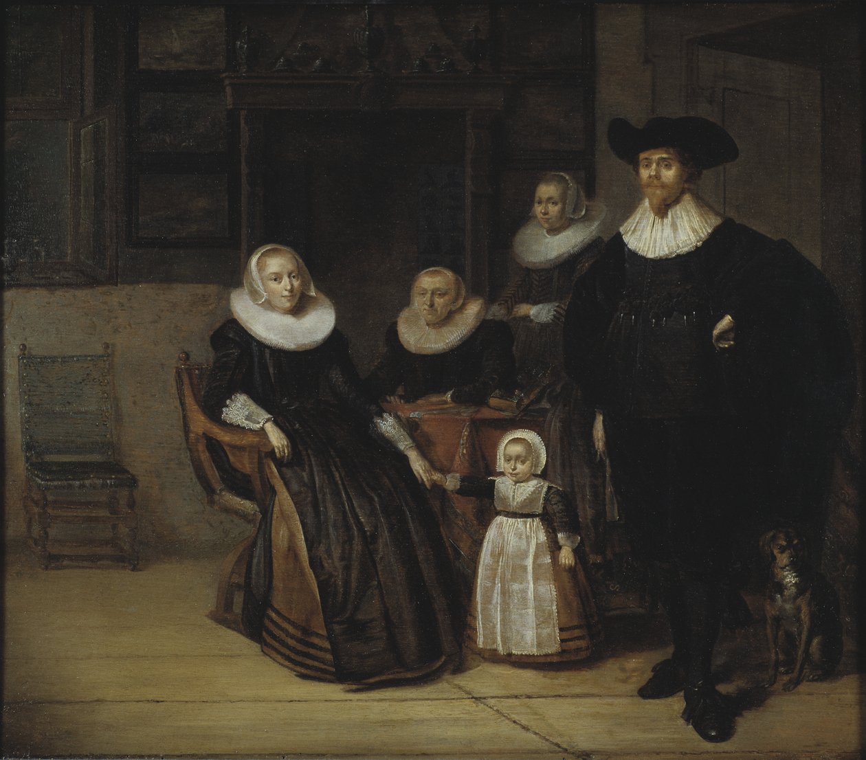 Portræt af en familie, 1661 af Pieter Codde