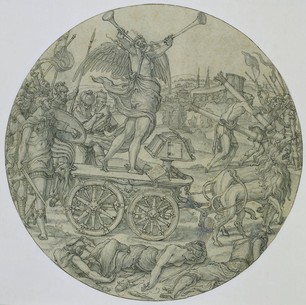 Triumf af berømmelse af Pieter Coecke van Aelst (I) (workshop of)