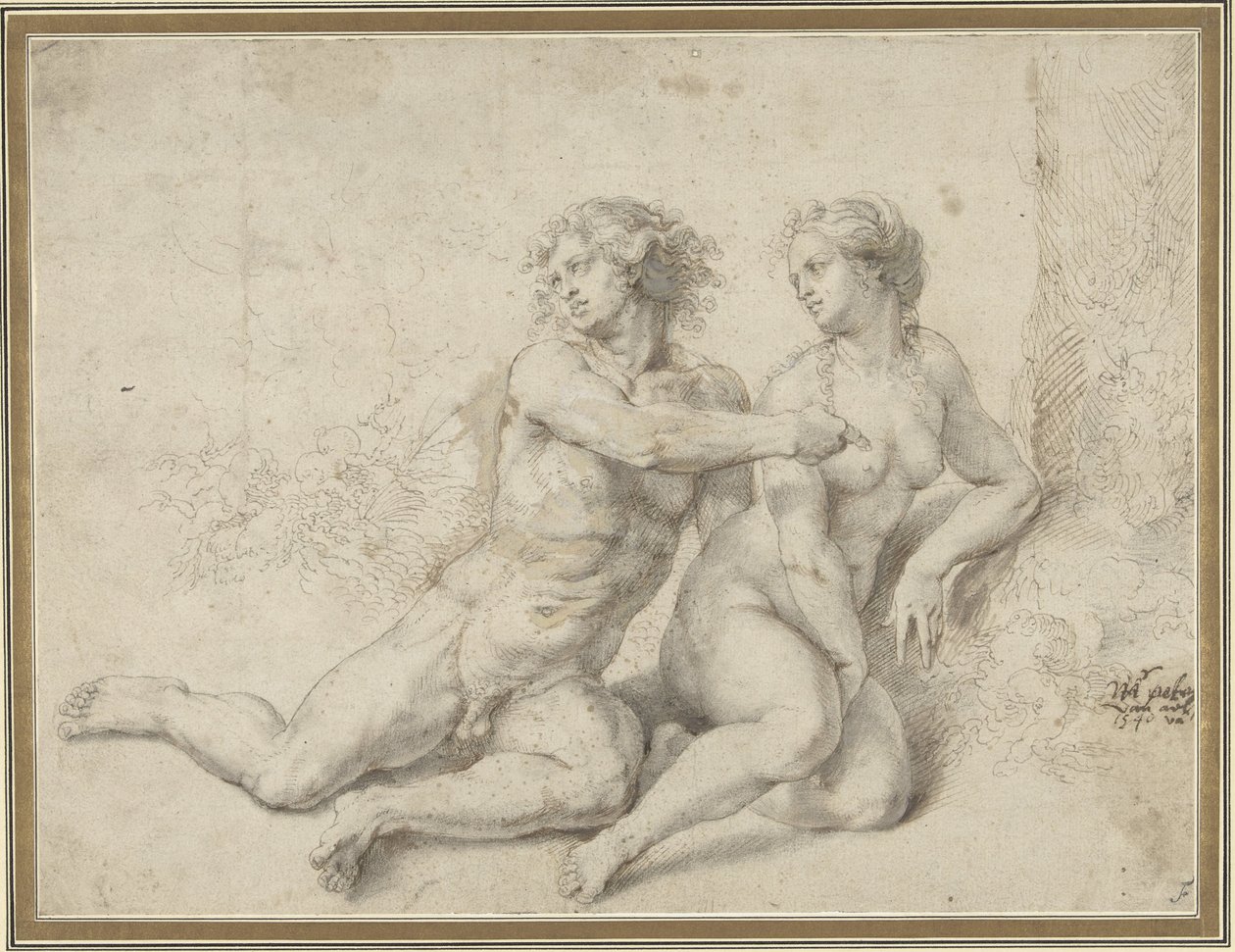 Fall, Adam og Eva af Pieter Coecke van Aelst (I)