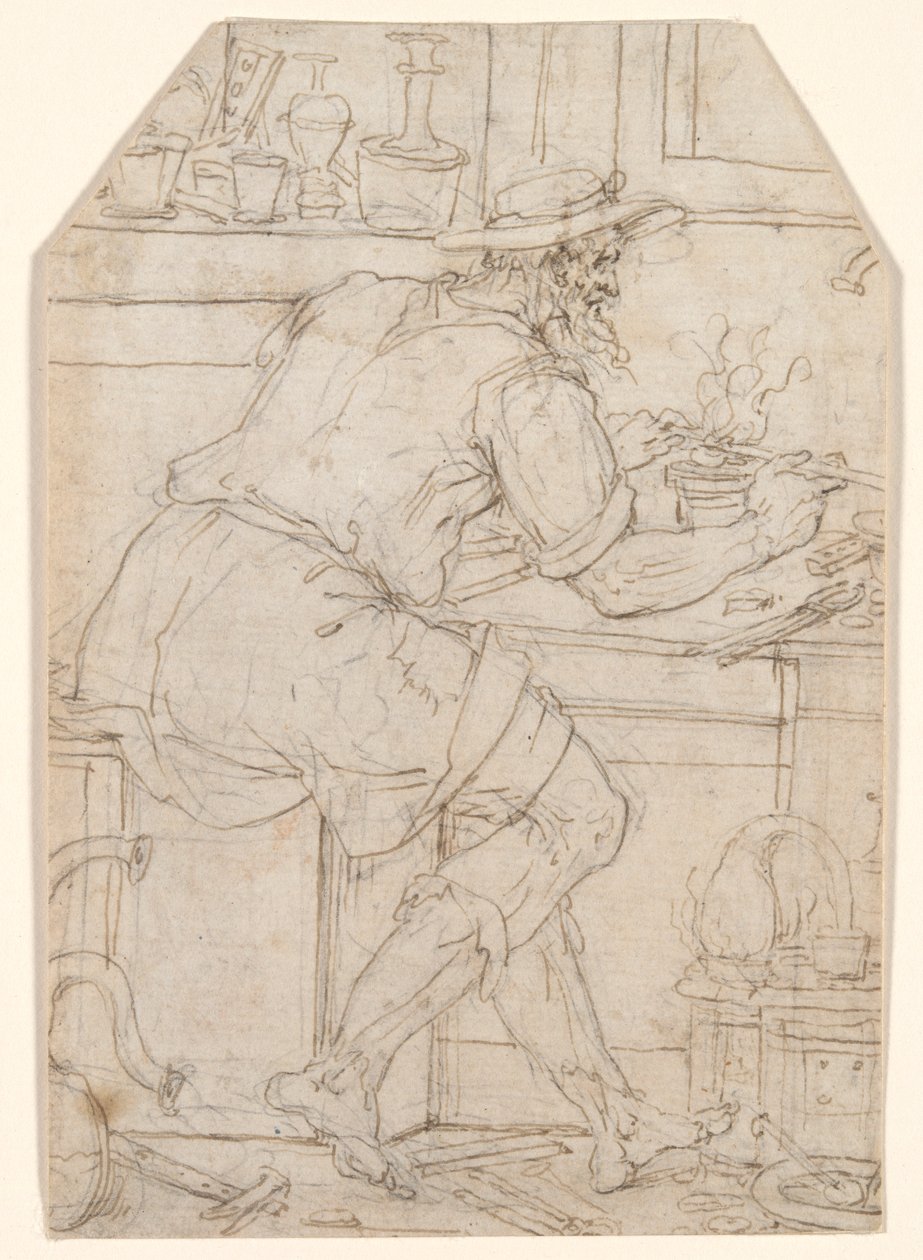 Håndværker på arbejde af Pieter Coecke van Aelst