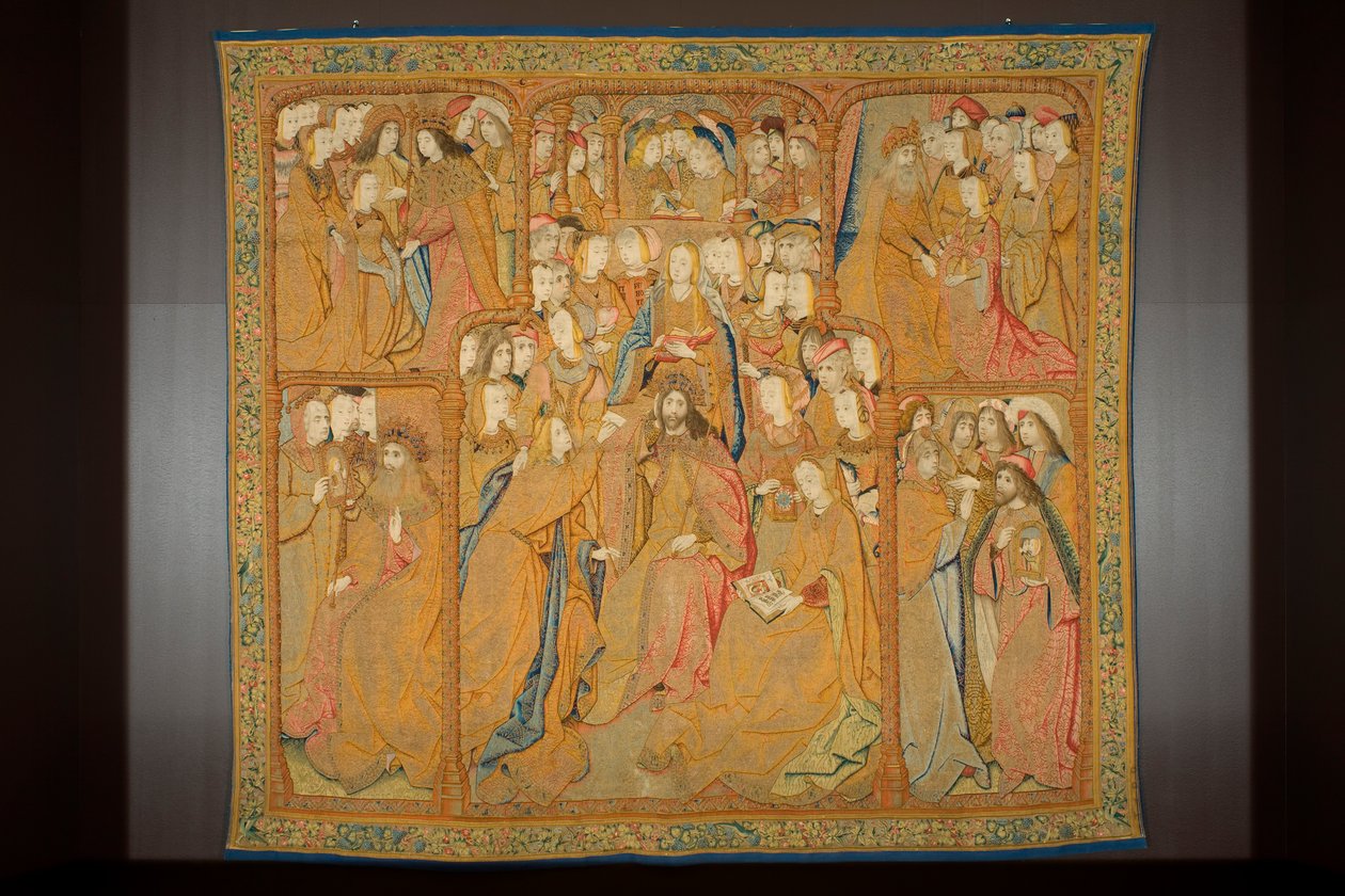 flamsk gobelin. Bebudelse, ca. 1502-04 (guld, sølv, silke og uld) af Pieter Coecke van Aelst