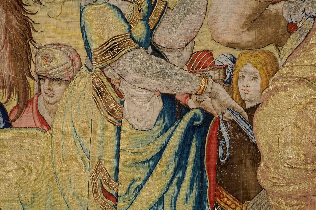 flamsk gobelin. Serie De syv hovedsynder: Forfængelighed (stolthed). Tegneren Pieter Coecke van Aelst. Atelier i Bruxelles. ca 1542-1544. af Pieter Coecke van Aelst
