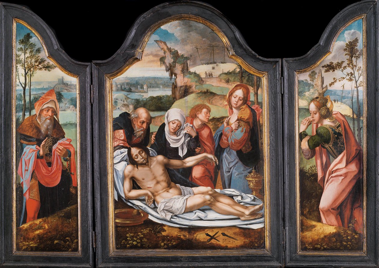 Klagesange over den døde Kristus - Maleri af Pieter Coecke van Aelst den Ældre (1502-1550), begyndelsen af ​​det 16. århundrede af Pieter Coecke van Aelst