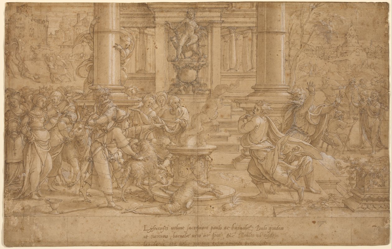 Offer ved Lystra af Pieter Coecke van Aelst