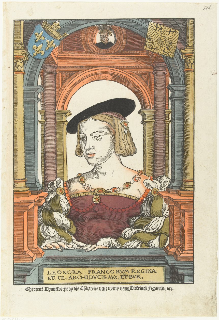 Portræt af Eleanor af Østrig 1498-1558, 1539 af Pieter Coecke van Aelst