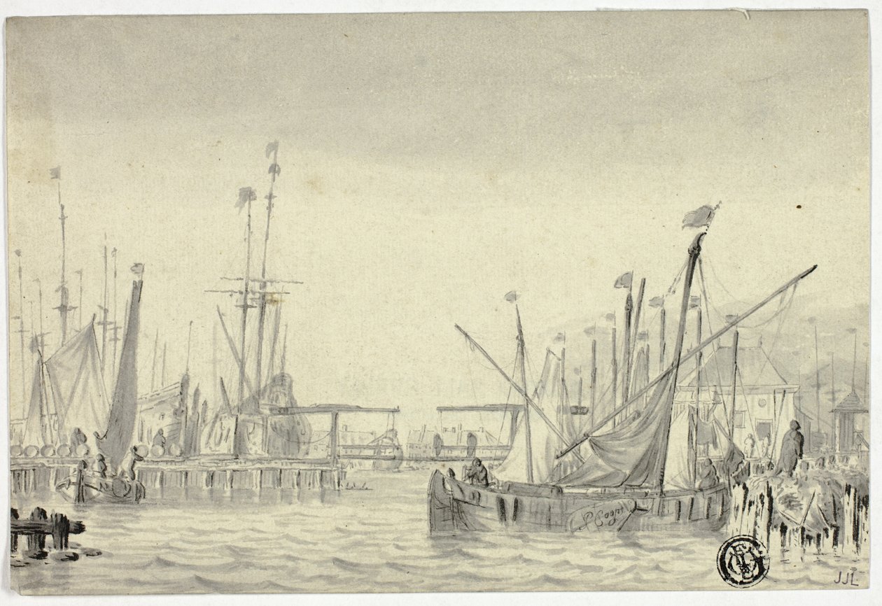 Skibe i Havn af Pieter Coopse